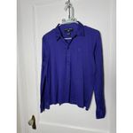 Ralph Lauren Vintage Y2K Polo Sport Purple Cotton Long Sleeve Polo Shirt Small Photo 1