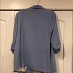 ZARA  Women's Light Blue Rolled Sleeve Blazer XL‎ Photo 4