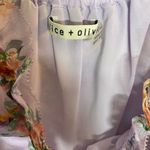 Alice + Olivia  Purple Floral Sheer Blouse Photo 1