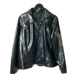 H.I.P. Y2K Vintage LL Cool J Jacket Rap Hop Rhinestones Classic Long Sleeve Faux 1X Photo 0