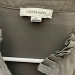 Calvin Klein  Gray Blouse with Mandarin Collar Photo 2