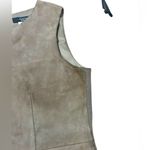 Max Mara Suede Sleeveless Dress Size 14 US Tan Brown Photo 4