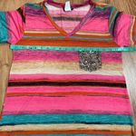 Heimish USA womens multicolor striped blouse Photo 3