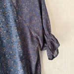 Love Olive CO Size‎ Medium Blue Floral Peasant Ruffle Sleeve Photo 4