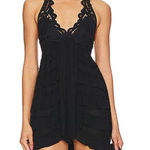 Free People NWT Revolve Elegant Black Halter Slip Dress Photo 0