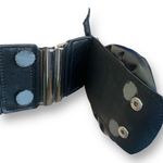 Vintage Belt Black Oversized Floral Detail Stretch Ruffle Romantic Statement Photo 5