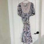 Lucky Brand Brand New Women's Lucky Brand Floral Print Dress Size Small White Blue Summer Photo 3
