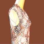 Kasper Ecu snake print cowl neck sleeveless top! Brown Size undefined Photo 4