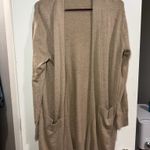 Members Mark Cashmere & Wool Blend Open Cardigan Beige Size Small. Toasted Heather. Photo 2