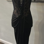 Lace up black dress Size M Photo 0