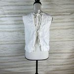 Steven Alan  White Linen Made in USA Tie Back Tank Photo 1