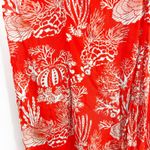 Pineapples Womens Hawaiian Beachy Fish Coral Print Kimono Cover Up Size M Red Size M Photo 2