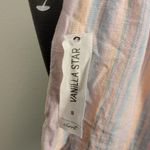 Vanilla Star Jeans Striped Ruffle Hem Women's Shorts Photo 2