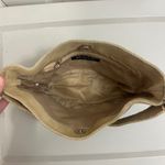 Y2K Suede Patchwork Flower Small Hobo Shoulder Bag Tan Cottagecore Boho READ Photo 2