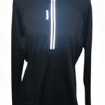 Reebok  Speedwick Black Long Sleeve Women's Athletic Shirt Reflective 1/2 Zip Photo 0