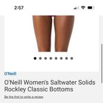 O'Neill  Floral print tie back bikini‎ top + saltwater solids rockley bottoms XL Photo 8