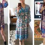 Garden Blue Long Sleeve Bishop Sundress Size M Photo 5