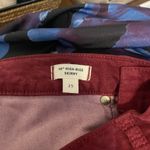 Madewell 10” High Rise Skinny Red Velvet Pants Photo 4