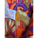 Ruby Rd Orange,‎ Purple and Tan Design With Beaded Collar Linen Blend Size 18 Orange Photo 5