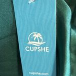 Cupshe  Women’s Wedding Guest Dress One Shoulder Satin Cocktail Sz Small Green Photo 3