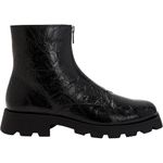 Katy Perry  Combat Boot Square DAARLING Wrinkle Black Leather Front Zip Black 5.5 Photo 2