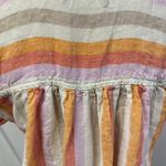 Lou & grey  Striped Linen Twist Front Shirt Women Small Preppy Beach Coastal Pink Photo 8