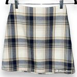Blue Rain Francesca’s  size XS a line plaid mini skirt lined zip back closure NWT Photo 0