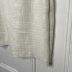 Calvin Klein  Sleeveless White Tweed Sheath Dress Full Zip Sides Women's 10 Photo 5