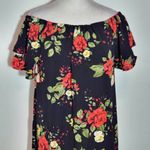 Purple Snow Floral Off the Shoulder Mini Dress NWT Sz Large Wedding Guest Dress Photo 1