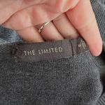 The Limited  V Neck Sweater Dress with Pleated Skirt Charcoal Medium Wool Blend Photo 5