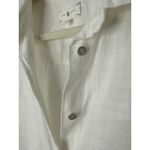 Lou & grey  Ivory Linen Blend Side Tie Button Down Shirt Small Vacation Resort Photo 5
