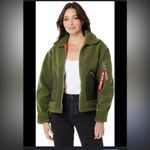 Alpha Industries  Sherpa utility jacket in sage and emergency orange small Photo 1