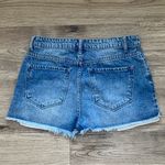 Nature Denim Distressed button fly High waist Natural Denim blue Jean Shorts size medium Photo 8