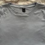 SheIn  light blue ribbed ruched sides Crop Top, size M Y2K vacation beach summer Photo 10