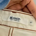 Hudson Jeans Holly High Rise Flare Jeans in Soft Ecru Size 27 Photo 7