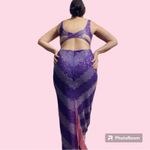 Y2K beaded purple prom dress striped Size L Photo 8