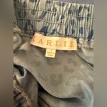 Karlie Blue Athletic Shorts with Leopard Print Photo 3