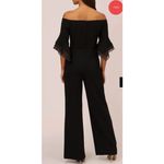 Adrianna Papell AP1E209617 Flounce Sleeve Jumpsuit Black Size 14 Party Cocktail Photo 1