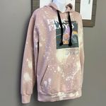 Pink Floyd Blush Pink Bleached Hoodie with Strings and Kangaroo Pocket- Large Photo 2