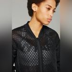 Ivy Park  x adidas Hexagon Mesh Bomber Jacket • Black NWOT Photo 2
