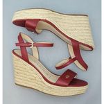 Calvin Klein Women's Hamal Wedge Sandal Cherry Red Size 10 EUC Photo 12