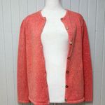 L.L. Bean Women's Cotton Coral Cardigan size MP Pink Photo 1