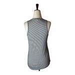 AMO Tank‎ Top Women Small Blue White Cotton Striped Distressed V Neck Preppy Photo 1