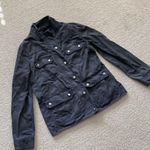 J.Crew Relaxed Boyfriend Field Jacket Dark Grey Size Small Utility Full Zip EUC Photo 1