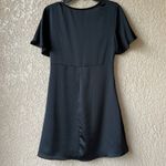 B Darlin B. Darlin NEW Black Short Sleeve V-Neck Ruched A-Line Dress Size 9/10 Photo 3