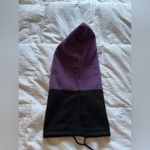 Purple & Black fleece cozy warm hat wrap Photo 4