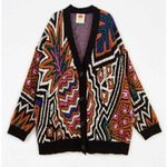 Farm Rio ππ Caramel Tropical Stripes Cardigan ~ Tropical Stripes Print XL NWT Photo 6