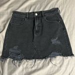 PacSun  Distressed Black Denim Skirt Size 26 Photo 0