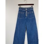 We The Free People Womens Jeans Blue Colette Wide Leg Utility Button Fly Size 25 Photo 4