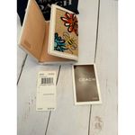 Coach Y2K  Bumblebee and Floral Straw and Leather Wallet 4.5x3.5" EUC Photo 5